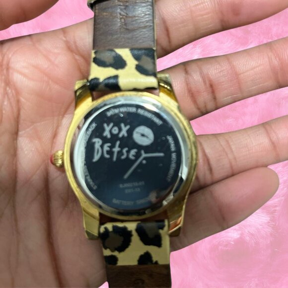 Betsey Johnson Leopard Print Watch - Genuine Leather - Picture 3 of 4